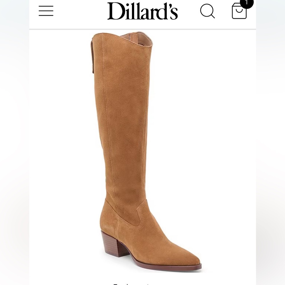 NWT NIB Dolce Vita suede tall Brown Over the Knee Boots Virona H20